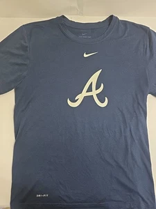 Nike Performance Atlanta Braves Baseball Herren Medium Kurzarm Blau Shirt - Bild 1 von 10