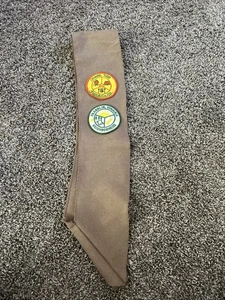 Girl Scouts Sash With Patches Uniform Brown - Picture 1 of 4