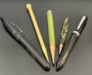 Lote de lápices mecánicos bolígrafos vintage Eversharp Wallace mini colgante dorado estriado F - Imagen 1 de 15