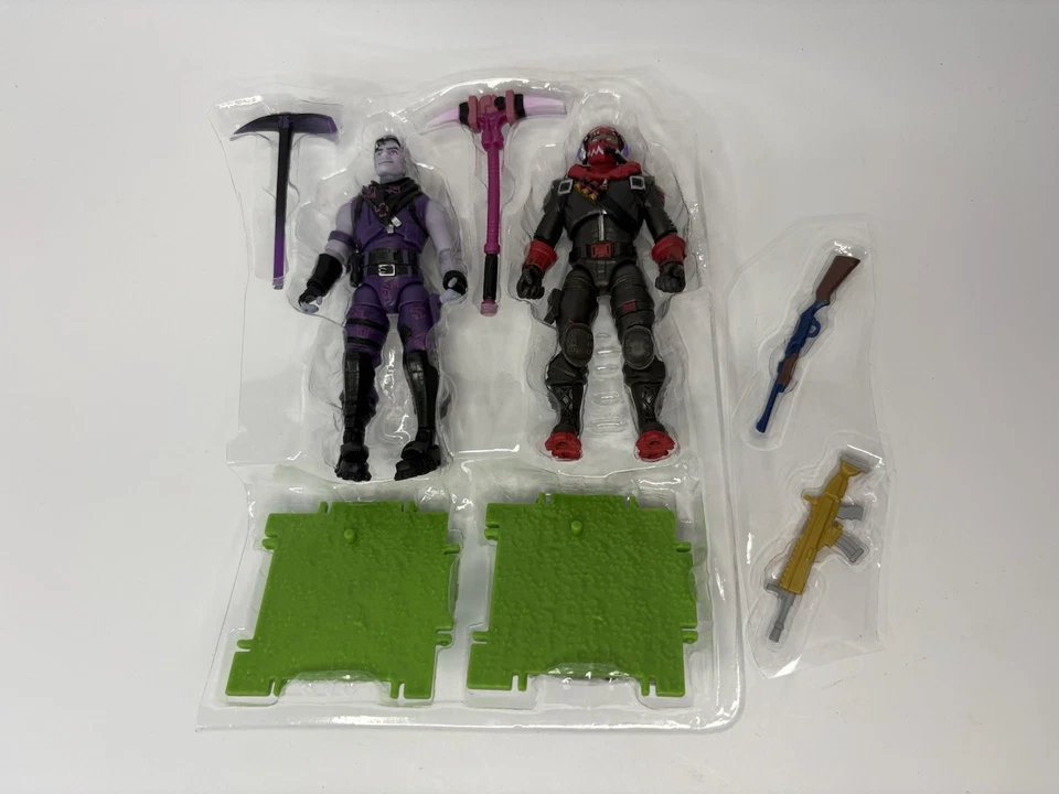 Fortnite Squad Mode "Dark Legends" 4"" 可动人偶 Raptor Glow & Jonesy 批量 — 第 1/1 张图片