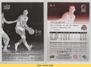 2014-15 Upper Deck NCAA March Madness Collection Sepia Jerry Lucas #JL-1 HOF