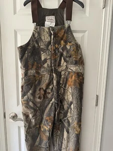 Walls Outdoors - Insulated RealTree Hardwoods Camouflage Overalls Zip Leg Sz L - Picture 1 of 12