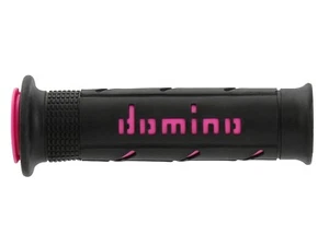 COPPIA MANOPOLE STREET ON ROAD ROAD RACING DOMINO A250 NERO-ROSA FUCSIA - Picture 1 of 1
