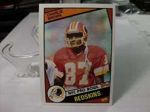 1984 Topps Football #377 - Charlie Brown PB - Washington Redskins  84-042 - Picture 1 of 2