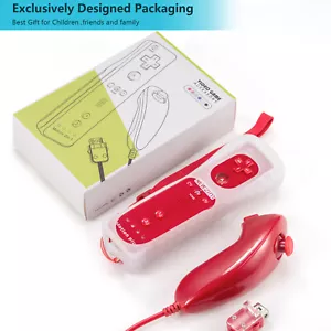 Control remoto y mando Nunchuck Built In Motion Plus + estuche para Nintendo Wii y Wii U - Imagen 1 de 14