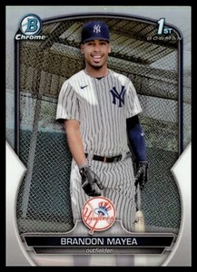 2023 Bowman Chrome BRANDON MAYEA REFRACTOR 443/499 YANKEES BCP-188 - Picture 1 of 2