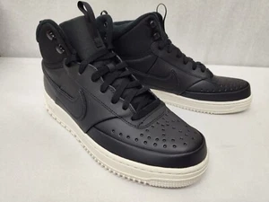Nike Men's Court Vision Mid Winter Casual Sneakers DR7882-002 Black Sz 10, 11 - Picture 1 of 9