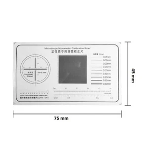 Calibration Ruler Transparent Film PET Microscope Accessories Micrometer 75x45mm - Picture 1 of 9