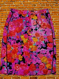 WHISTLES SKIRT UK 10 PINK MULTI ABSTRACT STRAIGHT PARTY FORMAL WORK PENCIL WOMEN - Picture 1 of 5