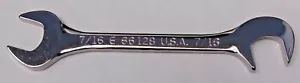Easco Tools 66128 7/16" x 7/16" Alloy Open End Wrench USA Made - Picture 1 of 1