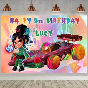 Wreck-It Ralph Vanellope personalisiertes individuelles Banner Hintergrund Party Deko - Bild 1 von 4