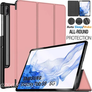 SMART Case For Samsung Galaxy Tab S8 11 SM-X700 SM-X706 Leather Stand 2022 Cover - Picture 1 of 3