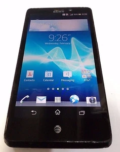 Sony Xperia LT30AT 16 GB negro (AT&T) vidrio agrietado - IMEI LIMPIO - LEE A CONTINUACIÓN - Imagen 1 de 9