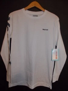 Camiseta para hombre Marmot manga larga con logotipo talla pequeña nueva con etiquetas - Imagen 1 de 5