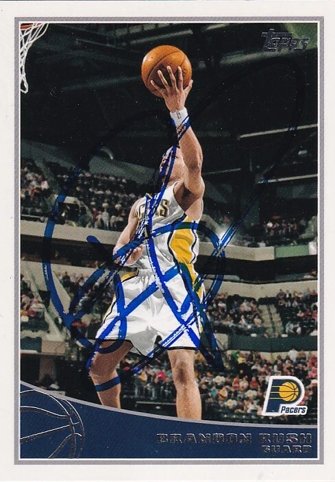 TARJETA FIRMADA AUTOGRAFIADA Brandon Rush KU Kanas Jayhawks, Indiana Pacers Foto 1 de 1