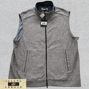 NEU Joseph Abboud Pullover Weste Herren 2XL grau durchgehender Reißverschluss Taschen Stretch adrett - Bild 1 von 12