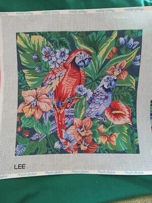 Parrots HP Needlepoint Canvas By Lee - Image 1 of 2