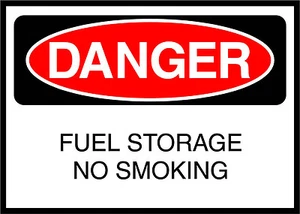 Kraftstofflagerung Nichtraucher Gefahr OSHA / ANSI ETIKETT AUFKLEBER STICKER - Bild 1 von 1