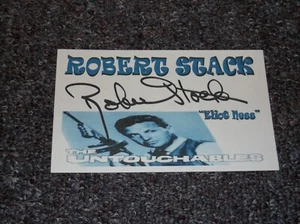 Robert Stack (1919-2003) signed 3x5 card The Untouchables Airplane - Picture 1 of 1