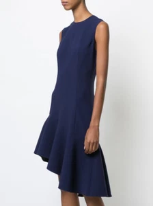Elizabeth and James Asymmetrical Hem Flare Navy Blue 10 Dress $395 New - Picture 1 of 4