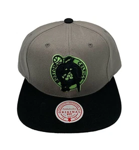Mitchell & Ness Boston Celtics Neon Lights Grey/Black Adjustable Snapback Hat - Picture 1 of 6
