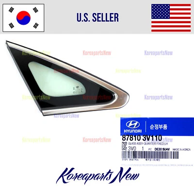 Cuarto trasero ventana cristal conductor izquierdo ⭐OEM⭐ 878103V110 Hyundai Azera 2012-2017 Foto 1 de 4