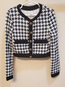 SHEIN Tween Girl Houndstooth Print Top & Skirt Size 8Y - Picture 1 of 7