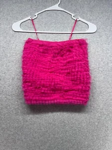 Kimchi Blue Womens Top Size S Pink Tube Top Bando Strapless Ruffle Stretch - Picture 1 of 9