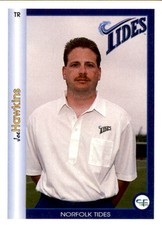 1995 Norfolk Tides Team Issue 4 Joe Hawkins Rutherfordton North Carolina NC Card