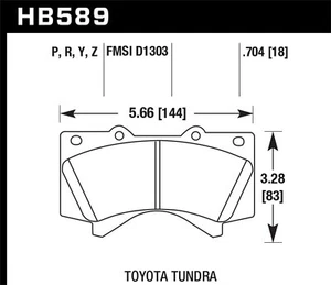 Hawk Performance HB589Y.704 LTS Disc Brake Pad - Picture 1 of 6