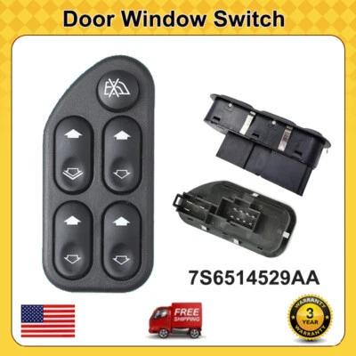 Interruptor de ventana de puerta delantera izquierda 7S6514529AA para Ford Ranger 2004-08 2,3 L 4,0 L 3,0 L Foto 1 de 4