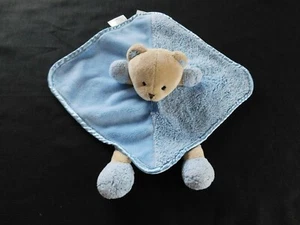 Carter Blue Bear Baby Blanket security Blanket Lovey with Rattle - Picture 1 of 4