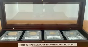 2020-W 4PC AGE PCGS PR70 DCAM SIGNED BY JOHN MERCANTI - Picture 1 of 7