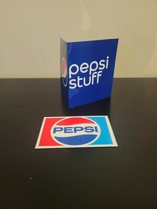 Vintage Pepsi-Cola Original Aufkleber mit Pepsi Sachen Werbung Pappeinsatz - Bild 1 von 3