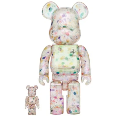 Medicom BE@RBRICK x Anever clear 400% and 100% set Bearbrick - Image 1 of 2