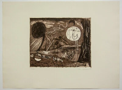 Veit Hofmann: Farbradierung handsigniert und datiert 79, Nr. 28/150 - Bild 1 von 4