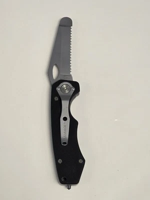  Meyerco Rescue One Rescue Knife Blackie Collins Folding Knife 440 Black Nice! - Image 1 of 4