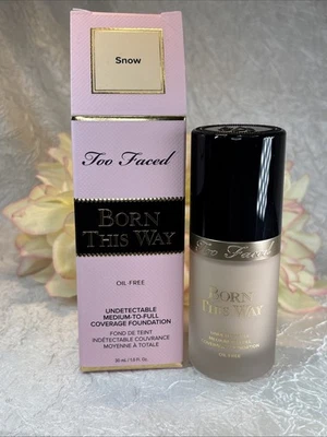Too Faced Born This Way Oil Free Undetectable Foundation - SNOW - 1oz NIB FreeSh - Image 1 of 2