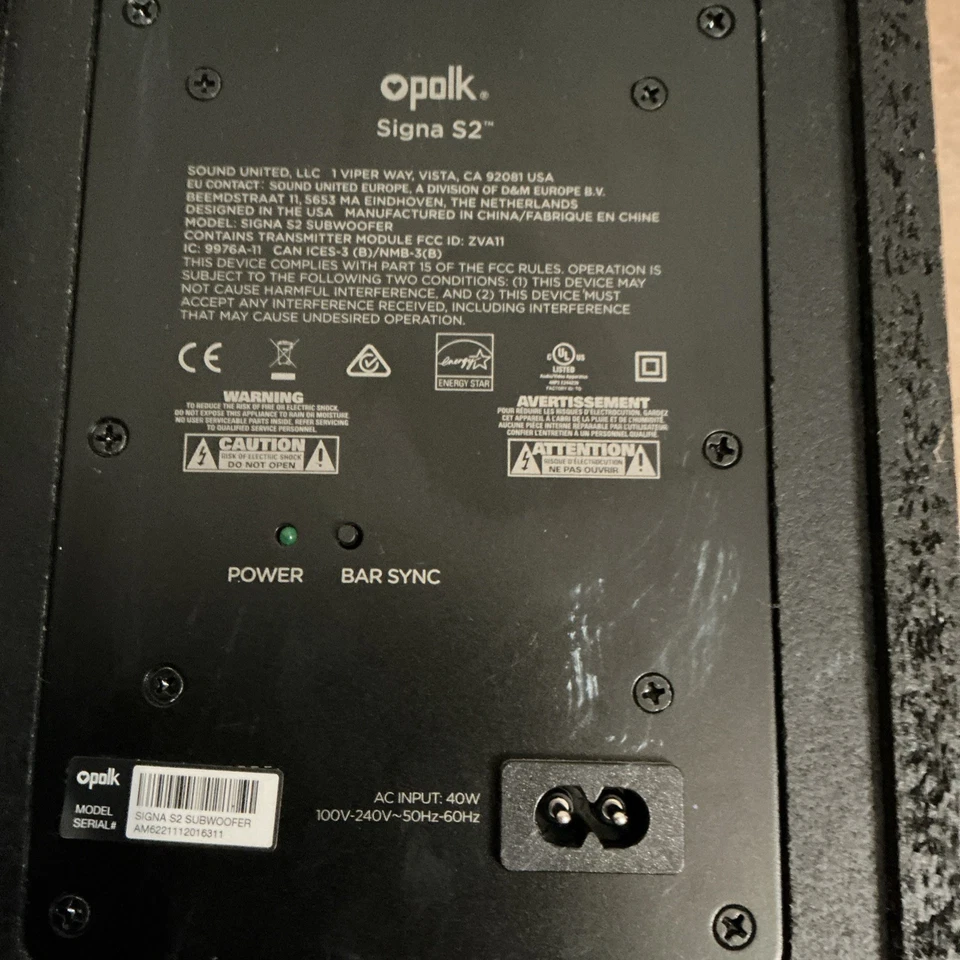 Polk Subwoofer - Image 1 of 4