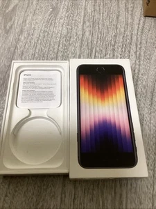Boîte d'origine iPhone Retail pour SE 3ème Génération (2022) Sans Téléphone - Photo 1 sur 4