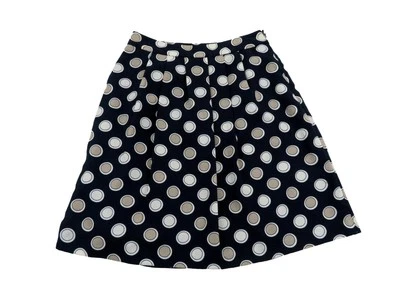 Falda De Colección Banana Republic Lunares Para Mujer 2 XS Línea A Plisada Azul Marino Y2K Foto 1 de 4
