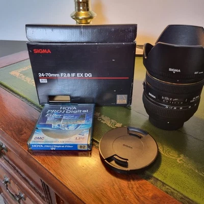Sigma 24-70mm F/2.8 DG EX HSM Nikon Fit Lens & Original Box Good Condition - Image 1 of 4