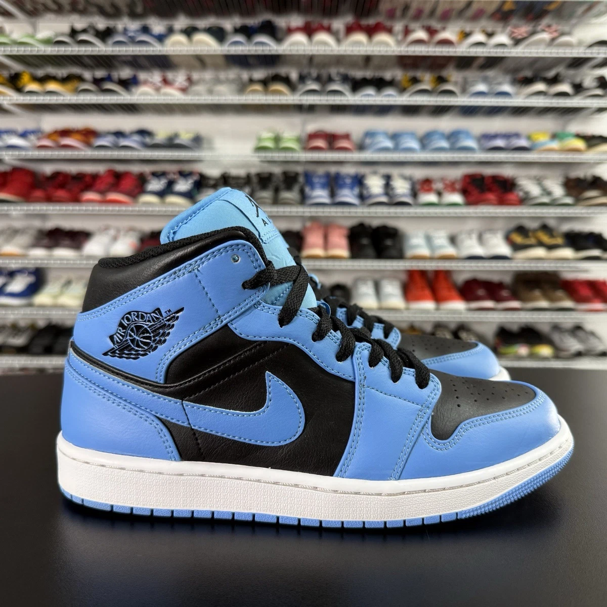 Jordan 1 Mid University Blue Black for Sale | Authenticity