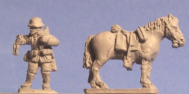 PIG080523 - GERMAN CAVALRY EMPTY HORSE + HORSEHOLDER - Image 1 of 1