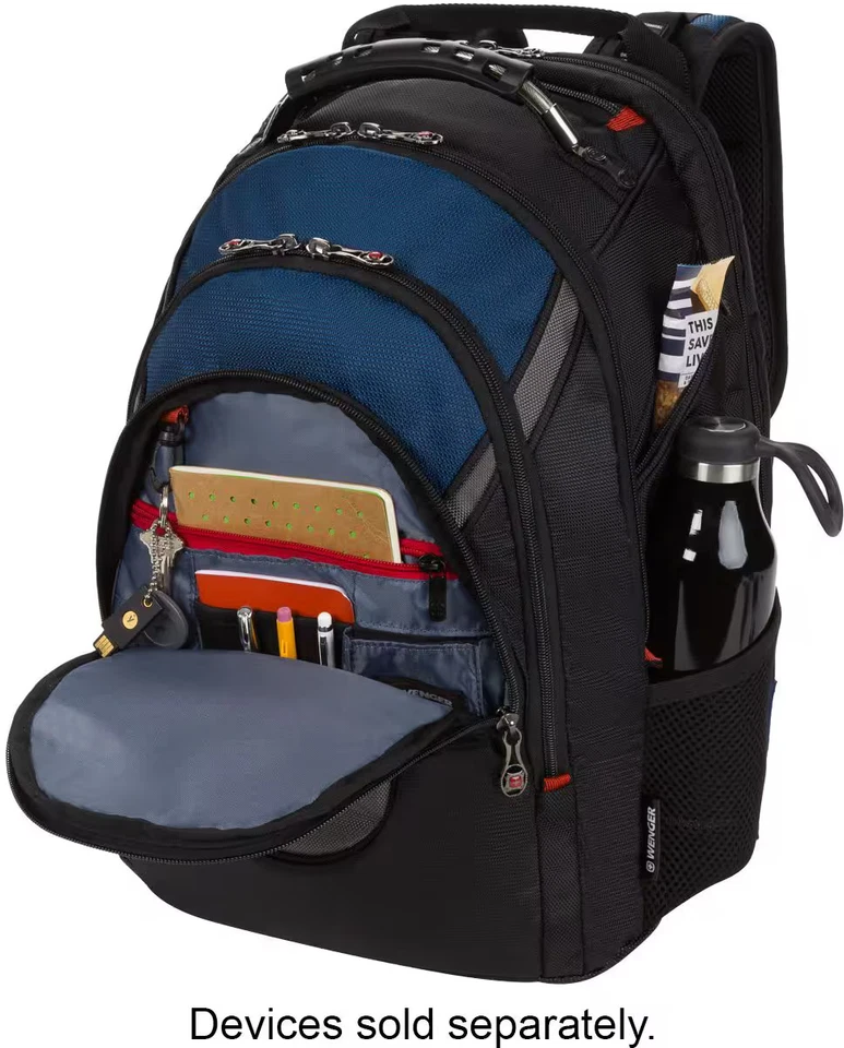 SWISSGEAR SA5205 17" Laptop Backpack - Black/Navy/Gray