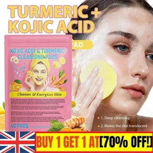 Turmeric Cleansing Pads, Kojic Acid And Turmeric Cleansing Pads, 40PCS - Picture 1 of 11