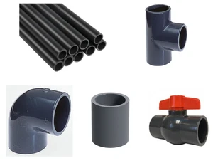 PVC Metric Plumbing Fittings Pipe For Aquarium Fish Tank Pond Solvent Weld - Picture 1 of 11
