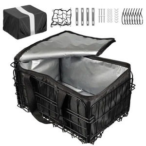 Foldable Rear Bike Basket for Bicycle/Electric Bike - Metal Cargo Basket with... - Picture 1 of 5