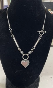Vintage Silpada Sterling Silber 925 Herz Knebel Halskette selten Y2K 1990’s Geschenkidee - Bild 1 von 6