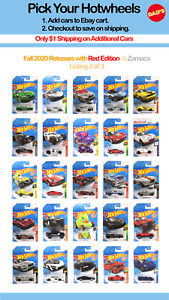 HOT WHEELS 2020 Fall Releases with Red Edition & Zamac Part 3 of 3  P Case 12/20